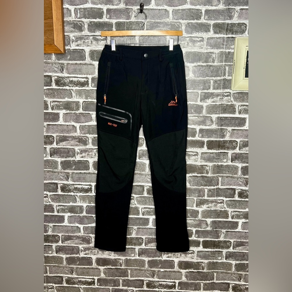 BenBoy women’s outdoor fleece lined waterproof slim cargo snow ski pants